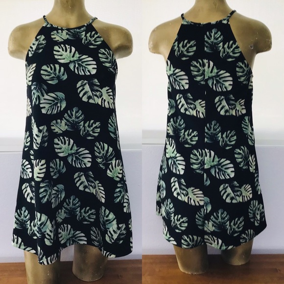 FOREVER 21 Pretty PALM LEAF Print Sun DRESS Small - Picture 15 of 15